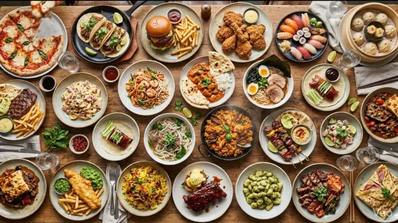 Cinematic food spread