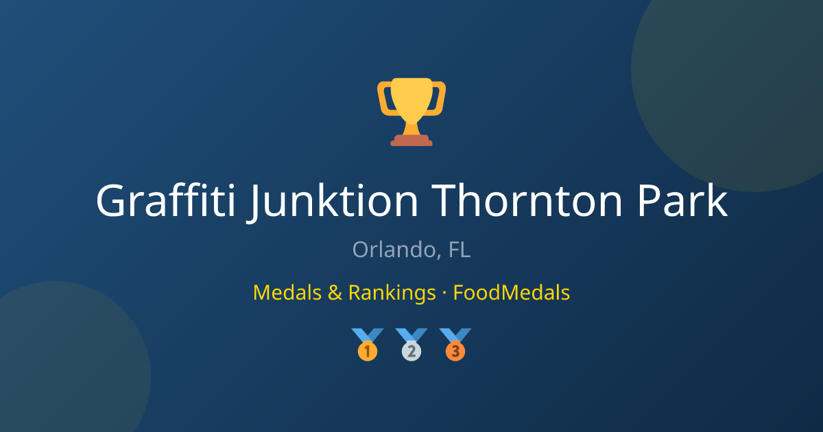Graffiti Junktion Thornton Park — Medals & Rankings | FoodMedals