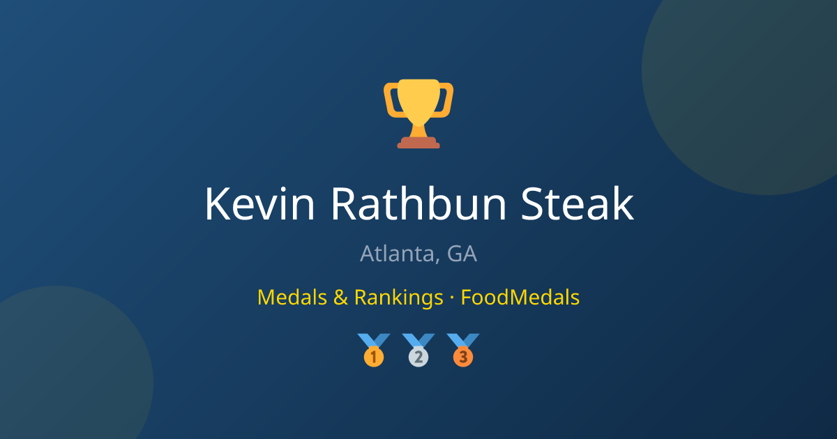 Kevin Rathbun Steak — Medals & Rankings | FoodMedals
