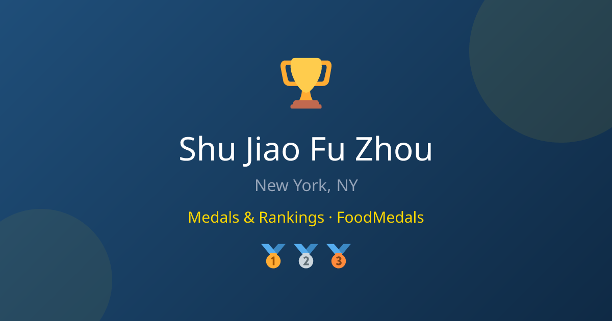 Shu Jiao Fu Zhou — Medals & Rankings | FoodMedals