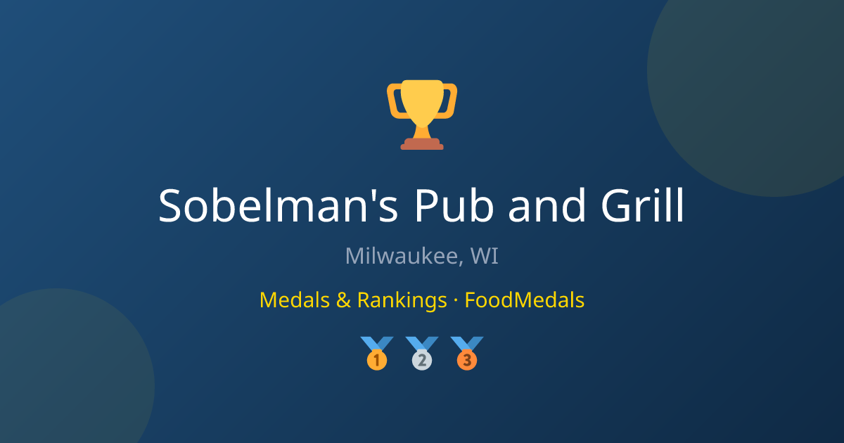 Sobelman's Pub and Grill — Medals & Rankings | FoodMedals