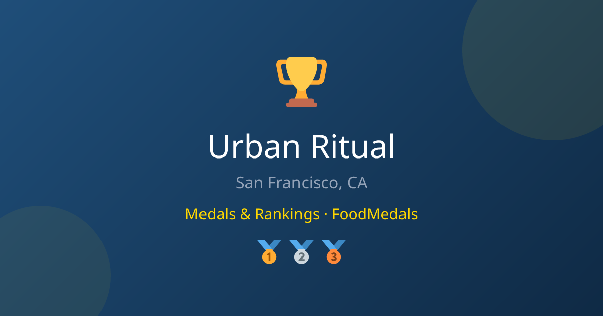 Urban Ritual — Medals & Rankings | FoodMedals